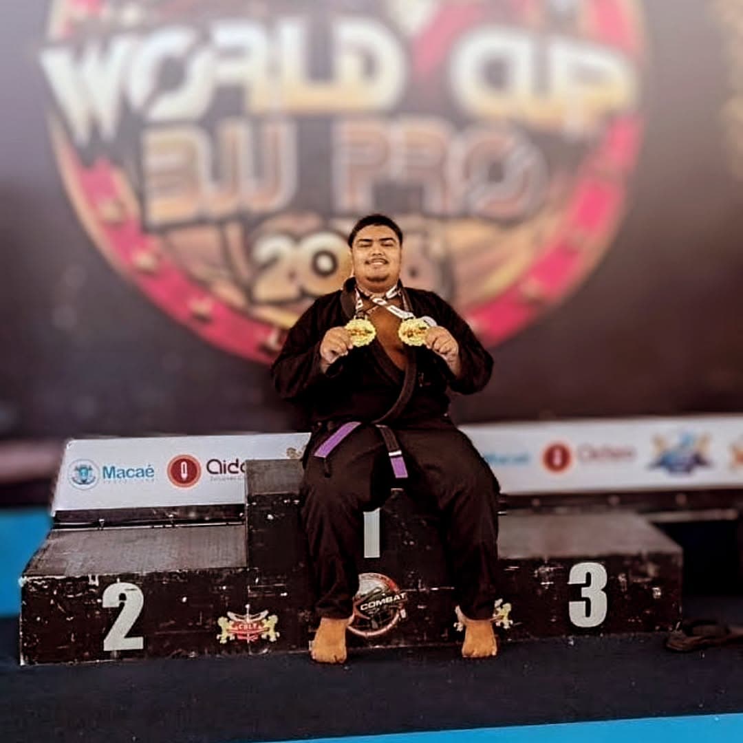 Aluno do CT Leonardo Alcântara com medalhas no World Cup BJJ Pro.